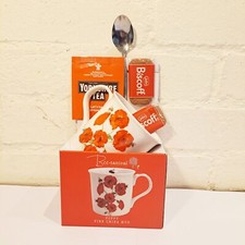 Yorkshire Tea, Biscoff Biscuit & Poppy Mug Gift Set Birthday Christmas Mother