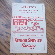 1959/60 Clyde vs Third Lanark - Scottish League Cup **Lanark reached only final