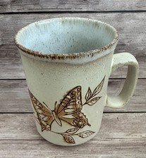Vintage Dunoon Ceramics Butterfly Stoneware Mug Made In Scotland 