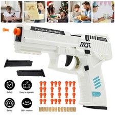 Pistol Toy Gun Automatic Pull-Back Action Shell Ejection For Kids 6+ Safe Toy