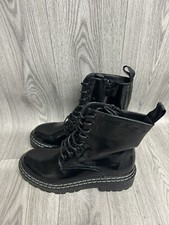 Women’s Missguided Leather Ankle Boots Black UK Size 6 Brand New 