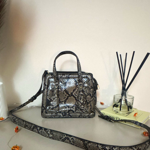 Zara snake print small satchel - zara,