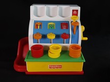 Fisher Price Cash Register, 6 Coins #926 Cash Register, 1994 Old Vintage...