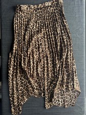 ? Zara Leopard Print Skirt EUR XL Women’s Polyester Animal Print Pre-Owned