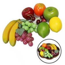 12 Piece Handmade Decorative Fruit Set Lifelike Faux Fruits for Any Decor Style