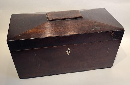 Antique tea caddy box - antique,
