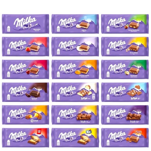 Milka assorted chocolate bars - milka,