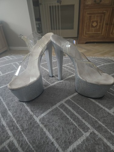 Pleasers sparkly silver - sparkly,