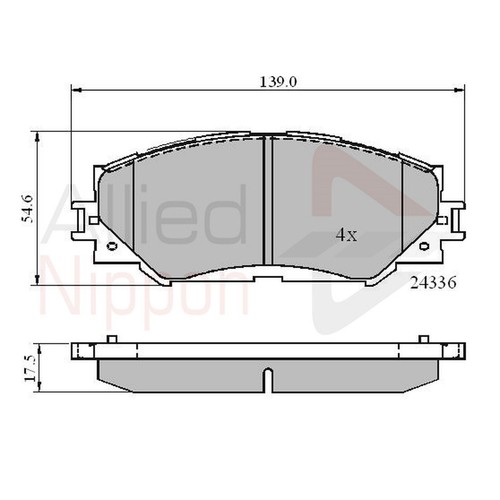 Brake pads set for toyota - set,