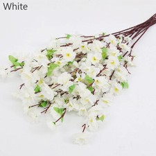 10X Artificial Cherry Spring Plum Peach Blossom Silk Branch Flower Home Decor