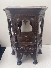 Antique Islamic Anglo-Indian wooden table - made for Liberty & Co