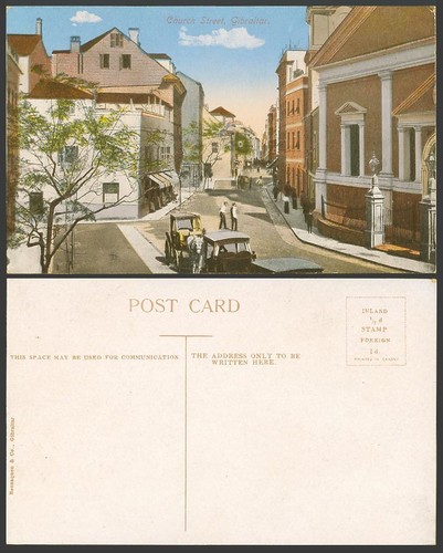 Gibraltar old colour postcard - gibraltar,