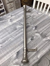 Large Brushed Chrome Curtain Pole