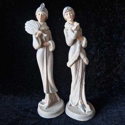 Pair vintage resin - of, deco