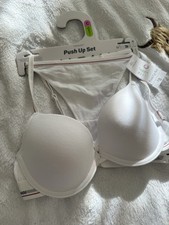 Primark White Push Up Bra And