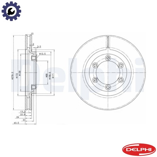 Brake disc bg3523 - disc, for