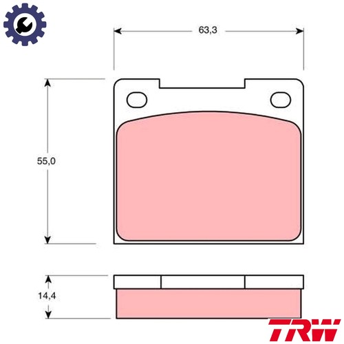 Brake pad set disc - set,