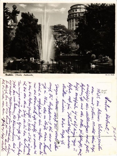 Old postcard poland krakow - old,