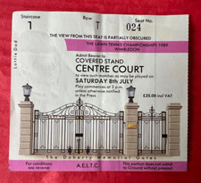 RARE 1989 Wimbledon Ticket