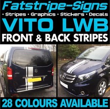 to fit MERCEDES VITO LWB STRIPES GRAPHICS STICKERS DECALS CAMPER DAY RACE VAN
