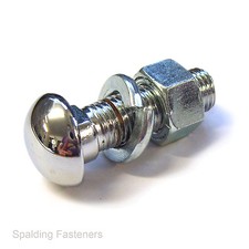 3/8 UNF x 1 1/4" Chrome Bumper Bolt With Washer & Nut  A40, 50, 55 & Cambridge