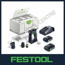 Festool 576886 18v Cordless Drill CXS18 C 3,0-Set 2 x 3.0Ah Batteries + Charger 