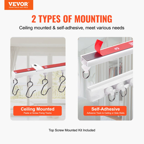 Vevor ceiling curtain track - vevor,