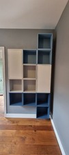 EKET storage system blue and white including cupboards and shelves