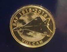 2018 UK United Kingdom £2.00 Coin in Change Checker Holder - RAF Vulcan Airplane