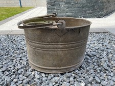 Vintage galvanised mop bucket - galvanised,