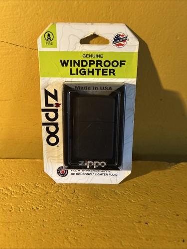 Matt black zippo - black,