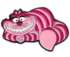 CHESHIRE CAT ENAMEL PIN BADGE METAL BROOCH x 1 - 35mm x 23mm - New on Card