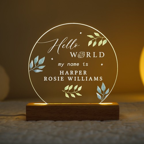 Personalised led baby lamp - personalised,