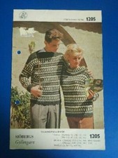 Vintage Sjobergs Islandpullover Knitting Pattern 1205