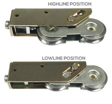 Low to Highline Double Wheel Patio Rollers - Sold and Priced in Pairs