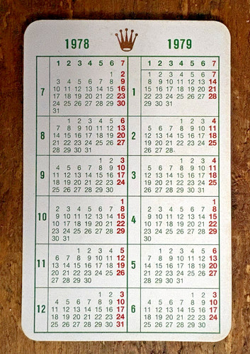 Rolex calendar 1978 - rolex,