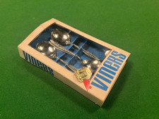 6 Vintage Viners "Mosaic" Fruit Spoons Boxed Rare 13.7cm Very Good Condition