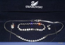 Beautiful Swarovski Crystal Necklace, Bracelet, Earring set, box