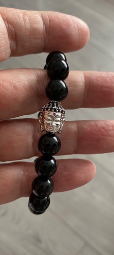 Black obsidian 10mm beaded - obsidian,