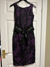 Women’s Charas purple & black floral midi dress size 8