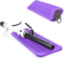 Heat Resistant Silicone Mat Pouch for Hair Straightener Flat Iron Curling Iron 