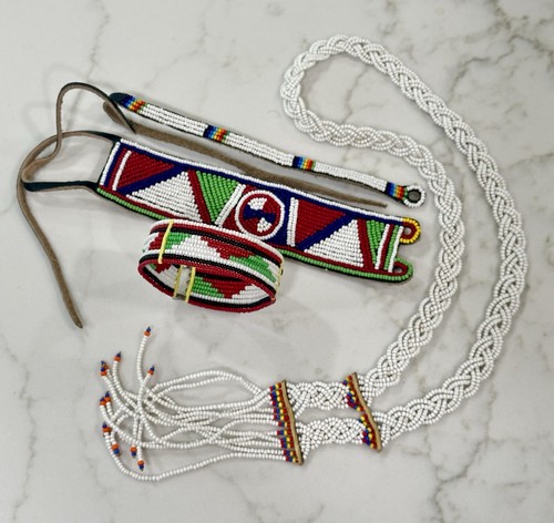 African beaded jewelry lot - african,