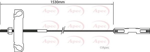 Apec front brake cable - front, for