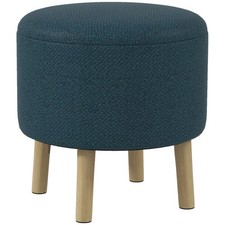 HOMCOM Storage Ottoman, Round