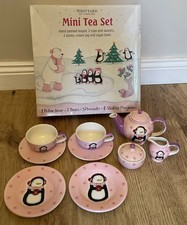 Whittards Of Chelsea Ceramic Mini Tea Set Hand Painted Winter Penguin Design 