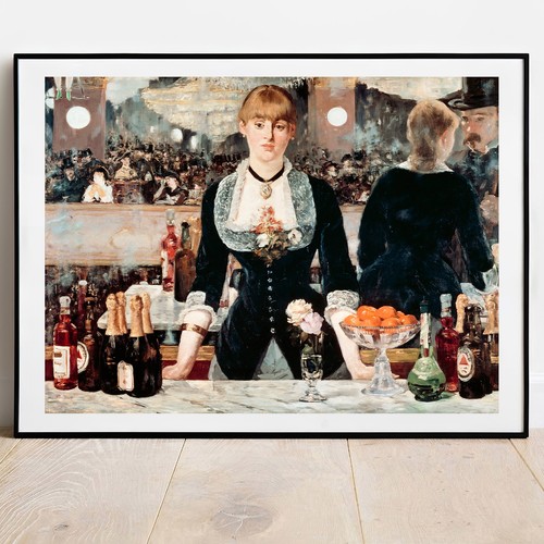 Art print manet bar - art, the
