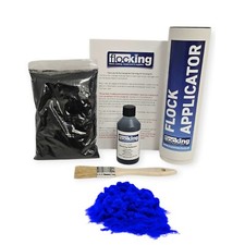 Flocking Kit Electric Blue Small - Dashboard Flock Adhesive Applicator - Craft