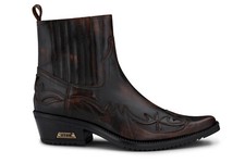 Mens Leather Cowboy Ankle
