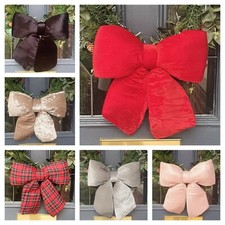 Large velvet bow christmas - velvet,