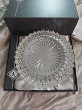 Vintage Edinburgh International Crystal Cut Silver Rim Fruit Bowl Sweet Dish Box